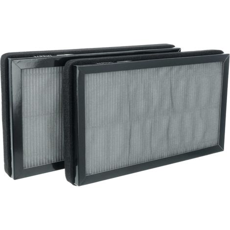 vhbw 2x Activated Carbon Filter compatible with Kärcher AF 20 Air Purifier - H13 Air Filter Black