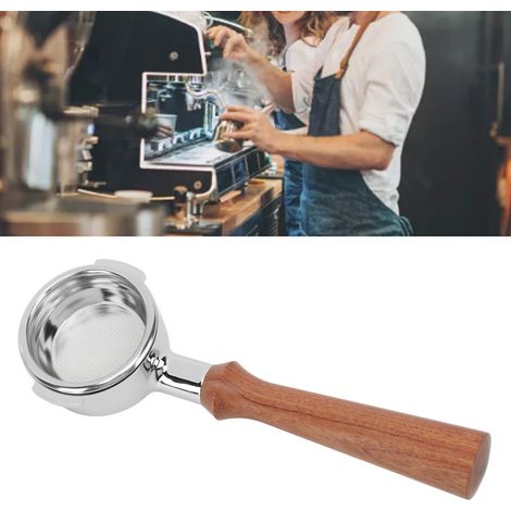 Aibao E61 58-mm-Kaffeefilter für zwei Tassen, einlagig, ohne Boden, F-Form, brasilianisches Rosenholz (1/5)