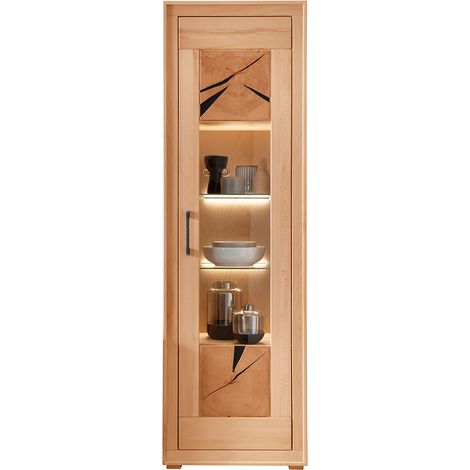 Vitrine, Kernbuche massiv geölt, montiert, WINNIPEG-69 (1/5)