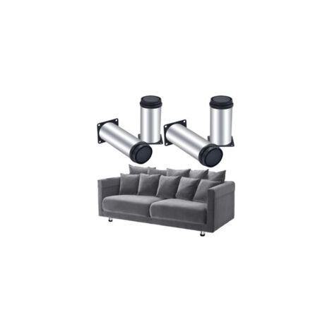 Houhence – Patas ajustables de acero inoxidable para muebles – Juego de 4 – Diámetro 50 mm – Altura 120 mm – Instalación rápida con tornillos M3.5 x 14 mm – Crezuo