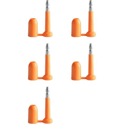 50 conteneurs antivol scellés avec des scellés en plomb jetables en forme de balle et des attaches de câble métalliques autobloquantes (orange) (1/5)