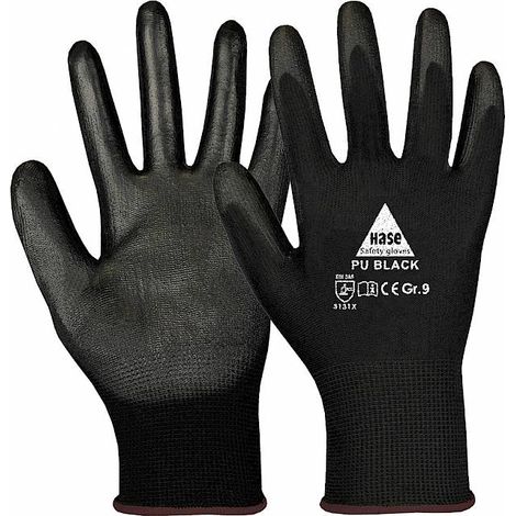 Hase Montagehandschuhe Schwarz Größe 9, Polyester 10 Stk (1/2)