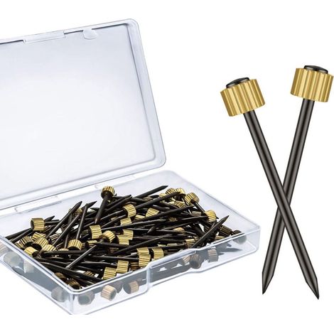 Set mit 100 Edelstahl-Bilderhaken (35 mm), Halterungen und Haken für Rahmen und Spiegel. – AquaForge