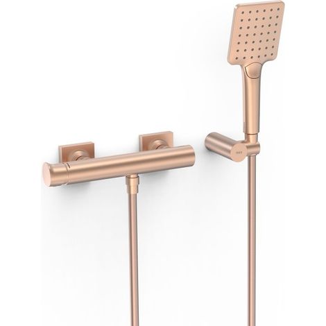 Mitigeur mural pour douche Project Or Rose Mat 24K - TRES 22116701OPM