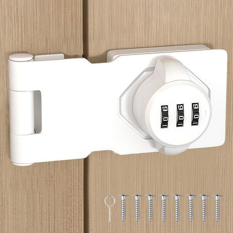 Serrure à combinaison d'armoire domestique, serrure d'armoire de sécurité antivol, serrure à combinaison en alliage de zinc avec vis, installation facile à faire soi-même, adaptée aux tiroirs, armoire (1/5)
