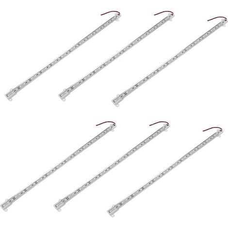 Barre lumineuse rigide en aluminium blanc, 6 x 50 cm, 12 V, 36 LED SMD 5050, blanc (1/5)