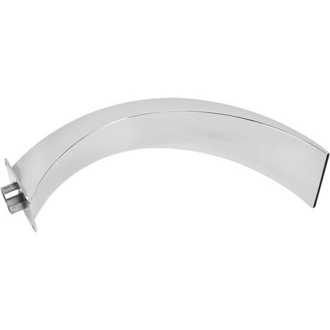 Fontaine cascade pour piscine extérieure, filetage interne G1, acier inoxydable 304, design arrondi et incurvé, idéale pour les aires de jeux. (1/5)