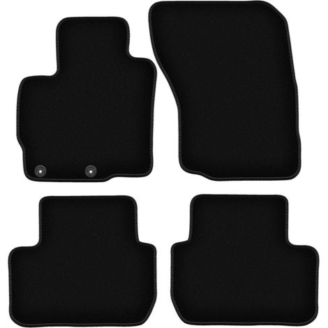 Alfombrillas de terciopelo negro BASIC para Mitsubishi Outlander III SUV (2012-)