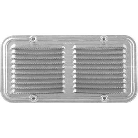 Griglia di aerazione rettangolare in alluminio con retina : Dimensione - 140x250 pass.aria cm2 102 (1/3)
