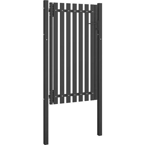 Maison Exclusive - Gartentor Stahl 1x2,25 m Anthrazit (1/4)