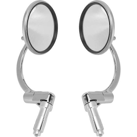 2 rétroviseurs ronds chromés universes pour guidon, accesorios para motos, choppers, scooters y café racers (1/5)