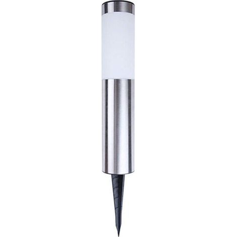 Lighting Lampade Exterieur Chemin Borne lumineuse en acier inoxydable E27 Jardin Patio Porche Allée (Argent , Moyen) (1/4)