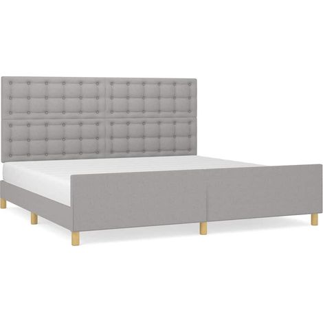 Maison Exclusive - Giroletto senza Materasso Grigio Chiaro 200x200 cm Tessuto (1/5)