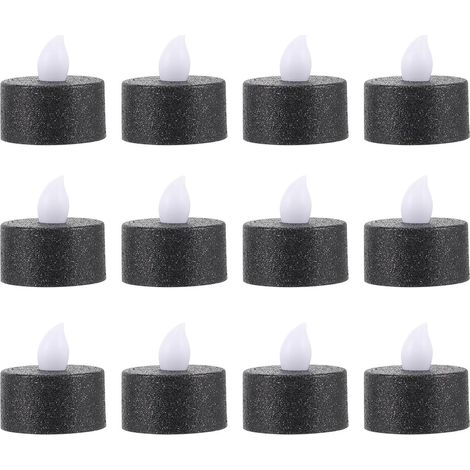 Lot de 12 Bougies Chauffe-Plat LED sans Flamme à Piles (1/5)