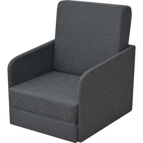 Poltrona/poltrona/divano club/divano trasformabile 595 x 72 x 725 cm tessuto grigio scuro 1102089/3