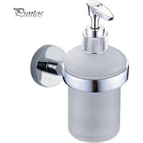 Distributeur de savon mural manuel en acier inoxydable 304 de 200 ml, avec pompe pour gel douche. Finition élégante et antirouille mate. (1/5)