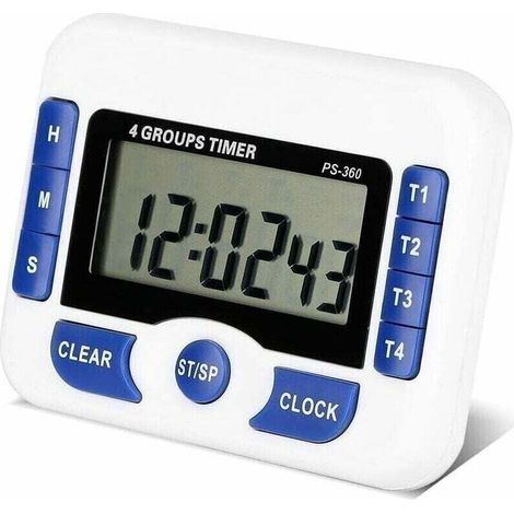 [NEVER USED] 4-Channel Multi-Function Countdown Timer, Adjustable Digital Cooking Timer, Magnetic Lab Meeting Timer with Alarm Function,