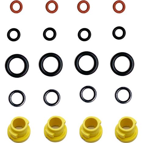 Kit de joints toriques pour buses de nettoyeur haute pression Kärcher - compatible avec les buses de tuyau Kärcher K2, K3, K4, K5, K6 et K7 - joint torique de rechange en caoutchouc 2.640-729.0 - pour (1/5)