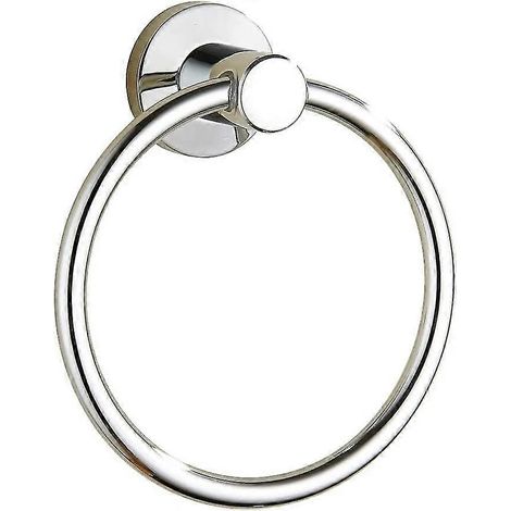 Anneau porte-serviettes, style moderne, acier inoxydable chromé 304, accessoires de salle de bain (anneau porte-serviettes) (1/5)
