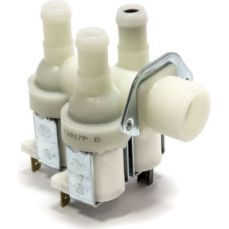 ELETTROVALVOLA 3 VIE 90°  LAVATRICE MIELE 1987730 485461 Uscita Ø  15 mm.  LV 32