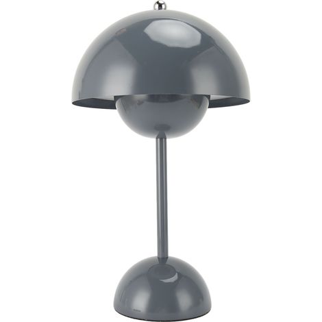 Lampe de table sans fil Iron Touch, à intensité variable, rechargeable par USB, lampe de lecture LED moderne avec dôme champignon pour chambre, salon, bureau, grise (1/5)