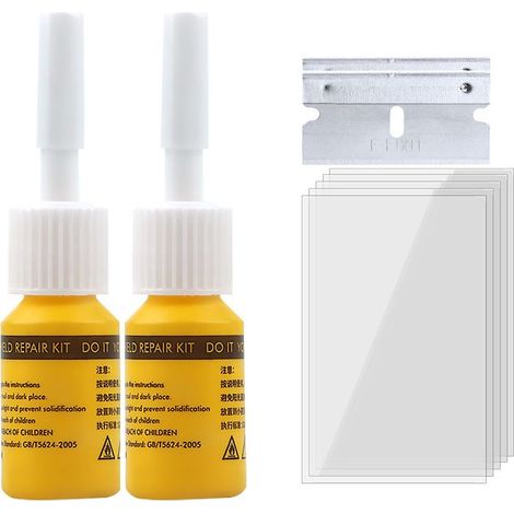 Réparation rapide pare-brise – Kit résine fissures et éclats – Simple et efficace – Compatible tous types de verre auto (1/5)