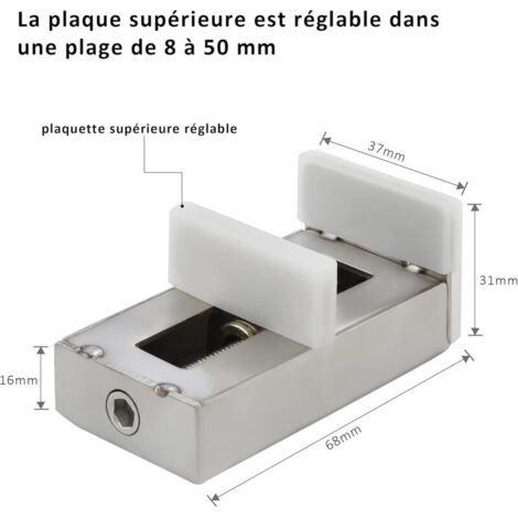 Lot de 2 serrures de sécurité de cadre de porte en alliage d'aluminium pour fenêtres coulissantes