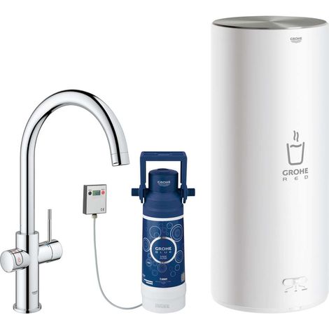 Grohe Red - Miscelatore per lavello Duo con boiler e sistema di filtraggio, serbatoio L, cromato 30079001 (1/5)