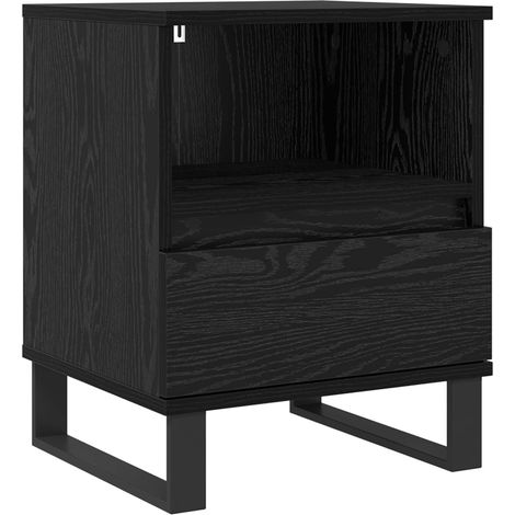 Mueble cama Roble Negro 40 x 35 x 50 cm Madera de ingeniería vidaXL