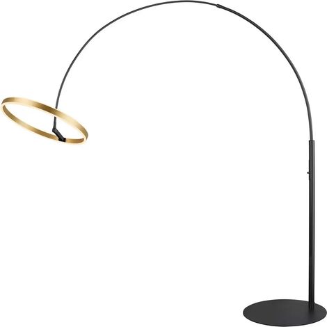 [NEUWERTIG] B-Ware Slv Stehlampe Bodenleuchte Led One Bow Fl Schwarz Messing Stahl Dimmbar