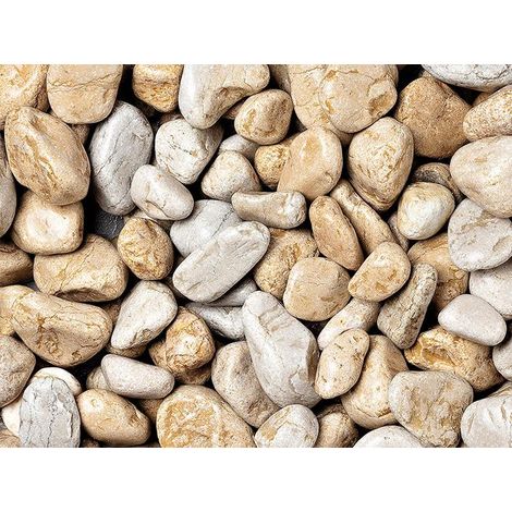 Ciottoli, sassi per giardino, Giallo Mori 60-100 mm (600 kg)