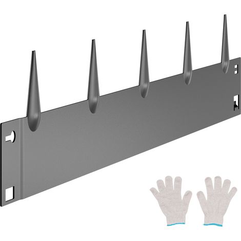 Mophorn Rasenkante 5er-Pack, Beeteinfassung 990x181 mm, Metall-Beetumrandung, flexible Beetumrandung, langlebige Gartenpalisade, einfache Montage, Blumenbeet- und Gartenweg-Abgrenzung, dunkelgrau (1/5)
