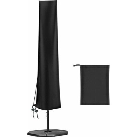 Housse de Protection pour Parasol Deporte 2m 3m, Housse de Parasol Déporté Imperméable 420D Oxford Couverture de Parasol avec Fermeture à Glissière(H190x50x30cm) (1/5)