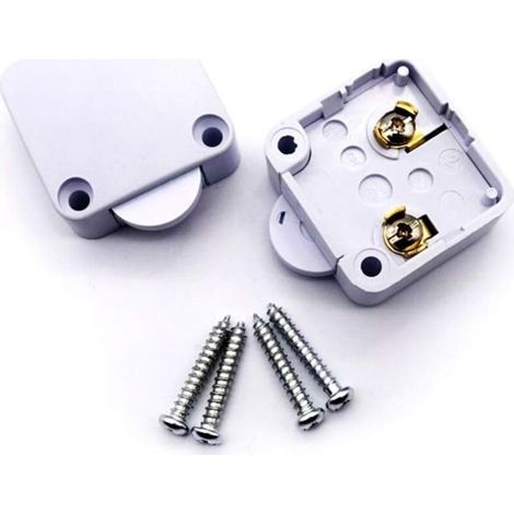 2Pcs Commutateur D'armoire de Porte Interrupteur D'éclairage Automatique pour Placards Allumage Lumière de Porte Ouvert Quand l'interrupteur est Poussé (1/4)