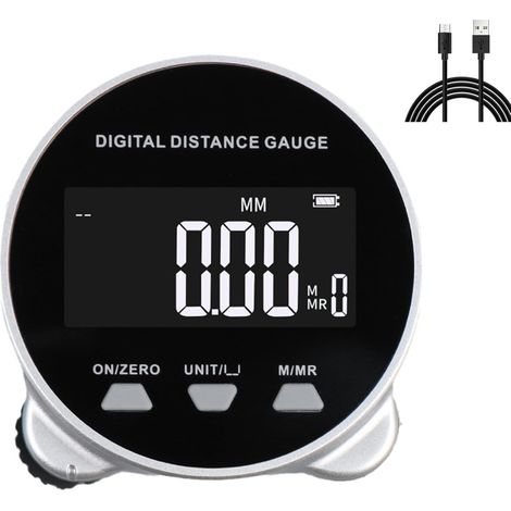 Cinta métrica electrónica, regla digital con pantalla LCD, 200 m de larga distancia, alta precisión, recargable, herramienta de medición de longitud de mano para diámetro circular plano curvo (1/5)