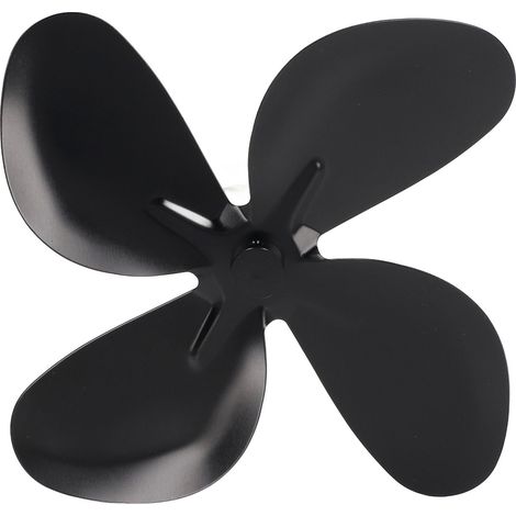 Pale de ventilateur de poêle en alliage d'aluminium résistant aux hautes températures, noire, 4 pales de rechange pour ventilateur de cheminée (1/5)