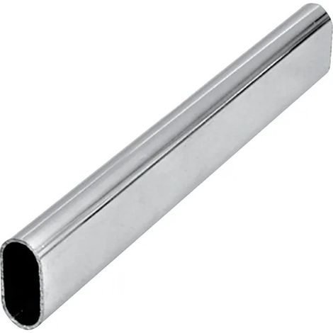 Tube penderie ovale, 30x15 mm, longueur 100cm, chromé