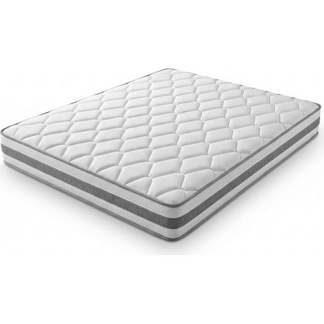 Matelas 140x190 cm H4 - 25 cm, mousse de confort et ressorts ensachés 7 zones, ergonomique, certifié OEKO-TEX, pour adulte sans matelas (1/5)