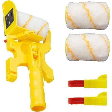 Rouleau de coupe-bordure à peinture propre – Lot de 6 pièces – Matériau ABS – Pour murs et plafonds – Peinture rapide et précise (1/4)