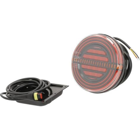 Fanale posteriore a LED combinato, rotondo, 12V (resistenza integrata) Ø 142 mm Kramp LA40072 (1/5)