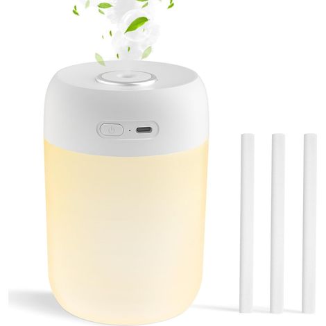 Humidificateur d'air pour bébé 650 ml, brume fraîche, remplissage par le haut, arrêt automatique, idéal pour les chambres, les chambres de bébé et les plantes. Deux modes de diffusion et silencieux (2 (1/5)