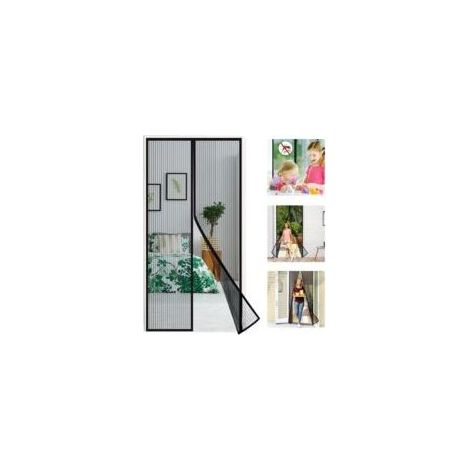 Rideau de Porte Antimoustique,Moustiquaire Porte Magnétique(90x210CM) - Crezuo (1/4)