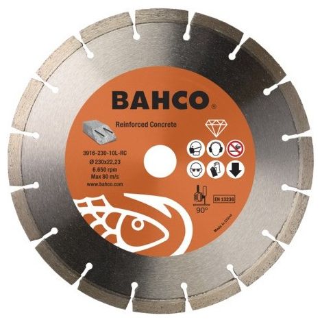 BAHCO - Disques diamant pour béton armé 230 x 2.5 x 22.23mm