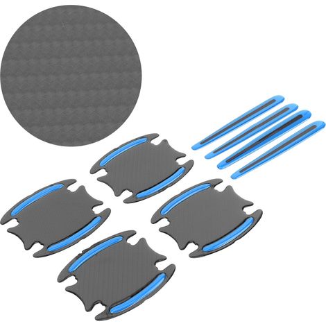 4 Autocollants Réfléchissants Voiture Extérieur Protection Poignée Porte Bande Adhésive Sécurité Conduite Bleu (1/5)