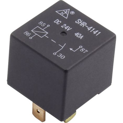 TRU COMPONENTS SHR-4141A SHR-24VDC-F-A 4pin Kfz-Relais 24 V/DC 40 A 1 Schließer