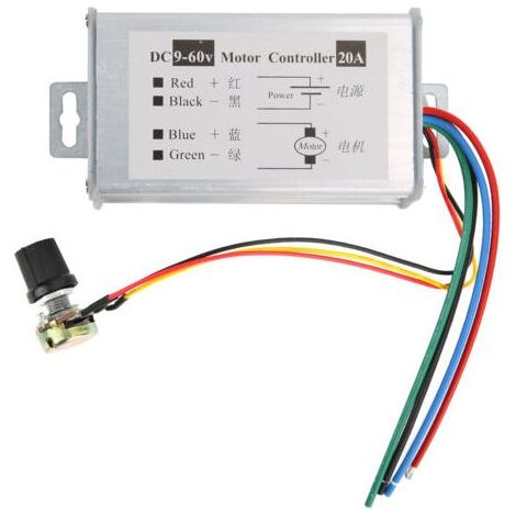 DEESSE SHOP-Potentiomètre du Contrôleur de Moteur PWM Speed \u200b\u200bvariable pour le Moteur CC 20A 9-60V Projet Domestique (1/5)