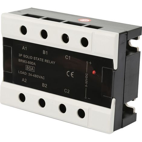 Relais statique triphasé 24-480 V CA (BRM3-80DA)