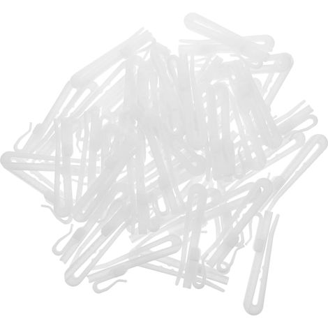 Lot de 50 Crochets Réglables pour Rideaux 85 CM en Pom Crochets Muraux pour Rideaux Légers Cintres Ajustables pour Fenêtres Portes et Douches Accessoires Pratiques pour (1/5)