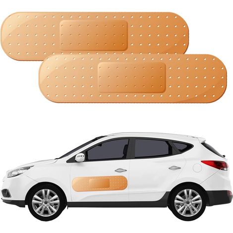 Juego de 2 pegatinas de vinilo grandes y divertidas para reparar parachoques de coches: para cubrir arañazos e imperfecciones en coches o camiones.
