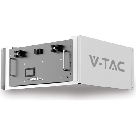 Batterie de stockage au lithium en rack V-TAC 9,6 kWh BMS intégré pour onduleurs photovoltaïques (48 V 200 Ah) VERSION RACK INCLUSE -11523-R